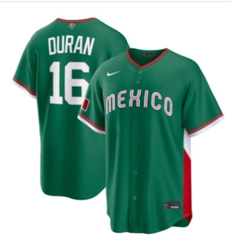 Men 2026 World Cub Mexico #16 Duran Green Game Nike MLB Jersey style 001->more jerseys->MLB Jersey